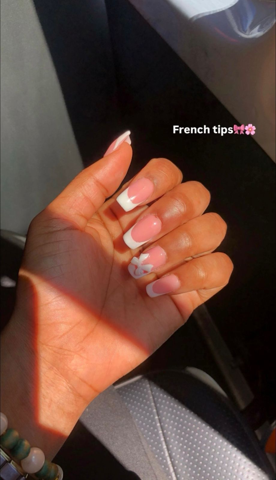 French tips with bow